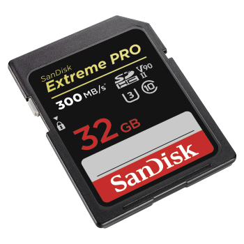 SDHC Extreme Pro 32GB (V90/U3/UHS-II/Cl.10/R300/W260) | SanDisk