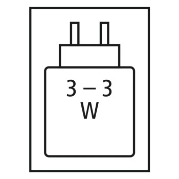 Required high performance power supply: 3.0 W / Required minimum power supply: 3.0 W / USB PD: Não 