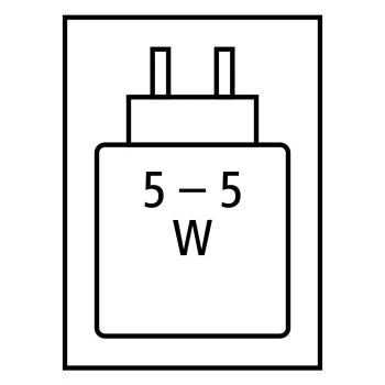 Required high performance power supply: 5.0 W / Required minimum power supply: 5.0 W / USB PD: Não 