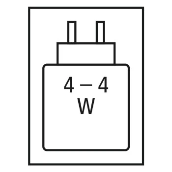 Required high performance power supply: 4.0 W / Required minimum power supply: 4.0 W / USB PD: Não 