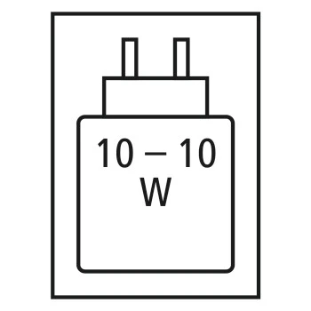 Required high performance power supply: 10.0 W / Required minimum power supply: 10.0 W / USB PD: Não 