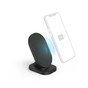 QI-FC10S-Fab" Wireless Charger, 10 W, Wireless Smartphone Charging Station  | Hama