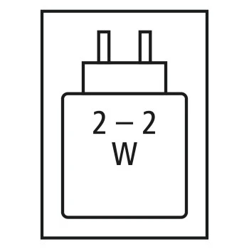 Required high performance power supply: 2.0 W / Required minimum power supply: 2.0 W / USB PD: Não 