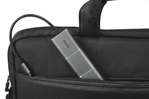 Video adapter in the laptop bag.